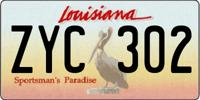 LA license plate ZYC302