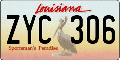 LA license plate ZYC306