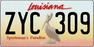 LA license plate ZYC309