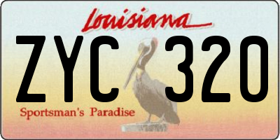 LA license plate ZYC320