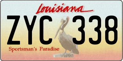 LA license plate ZYC338