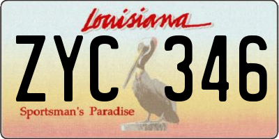 LA license plate ZYC346