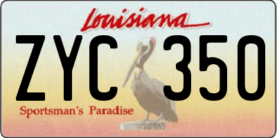 LA license plate ZYC350