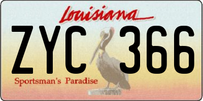 LA license plate ZYC366