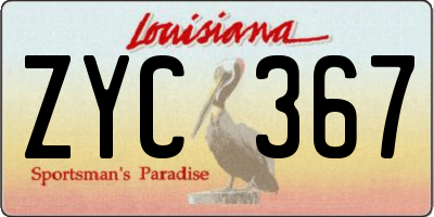 LA license plate ZYC367