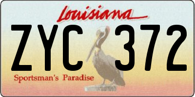 LA license plate ZYC372