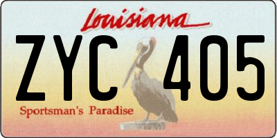 LA license plate ZYC405