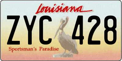 LA license plate ZYC428
