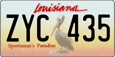 LA license plate ZYC435