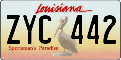 LA license plate ZYC442