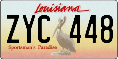 LA license plate ZYC448