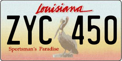 LA license plate ZYC450