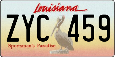 LA license plate ZYC459