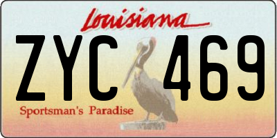 LA license plate ZYC469