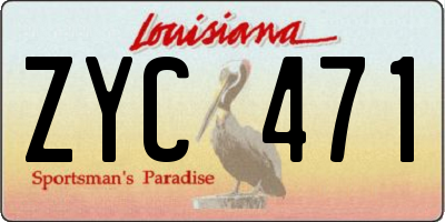 LA license plate ZYC471