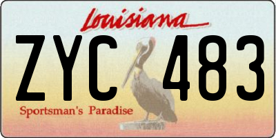 LA license plate ZYC483