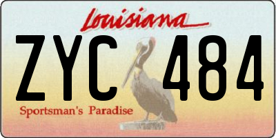 LA license plate ZYC484