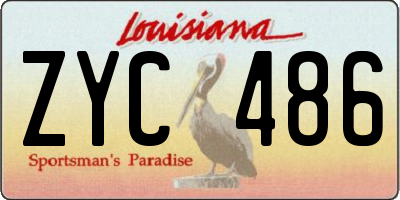 LA license plate ZYC486