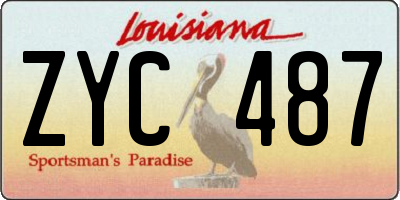 LA license plate ZYC487