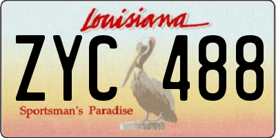 LA license plate ZYC488