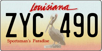 LA license plate ZYC490