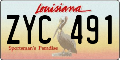 LA license plate ZYC491