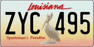 LA license plate ZYC495