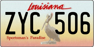 LA license plate ZYC506