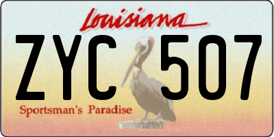 LA license plate ZYC507