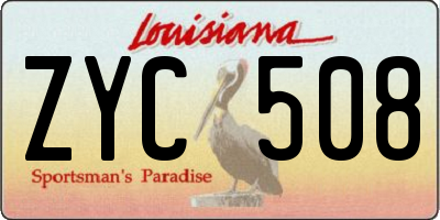 LA license plate ZYC508