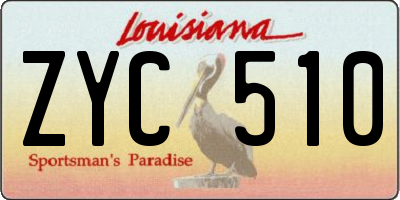 LA license plate ZYC510