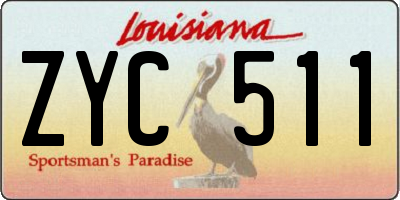 LA license plate ZYC511