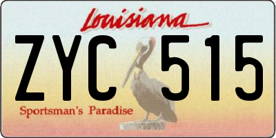 LA license plate ZYC515