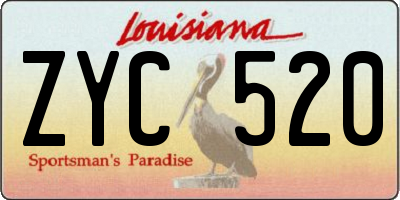 LA license plate ZYC520