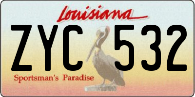 LA license plate ZYC532