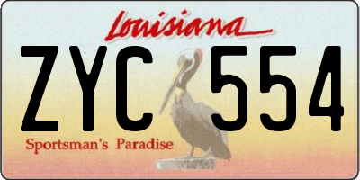 LA license plate ZYC554