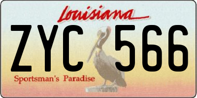 LA license plate ZYC566