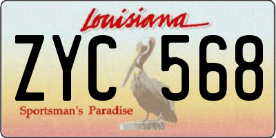 LA license plate ZYC568