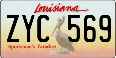 LA license plate ZYC569