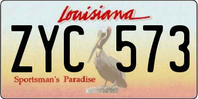 LA license plate ZYC573