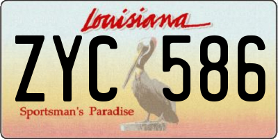 LA license plate ZYC586