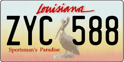 LA license plate ZYC588