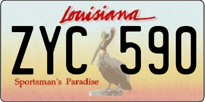 LA license plate ZYC590