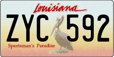 LA license plate ZYC592