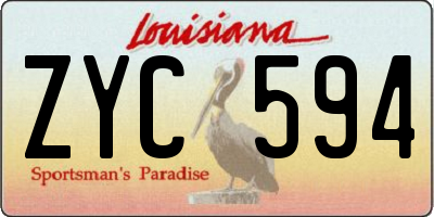 LA license plate ZYC594