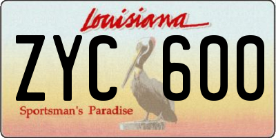 LA license plate ZYC600