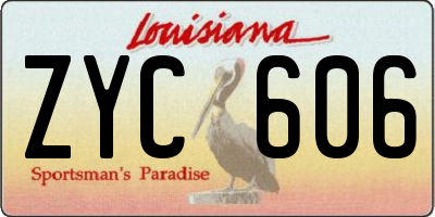 LA license plate ZYC606