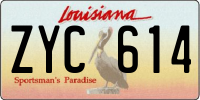 LA license plate ZYC614