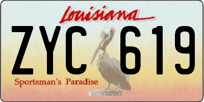 LA license plate ZYC619