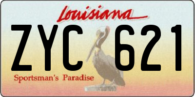 LA license plate ZYC621